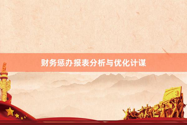 财务惩办报表分析与优化计谋